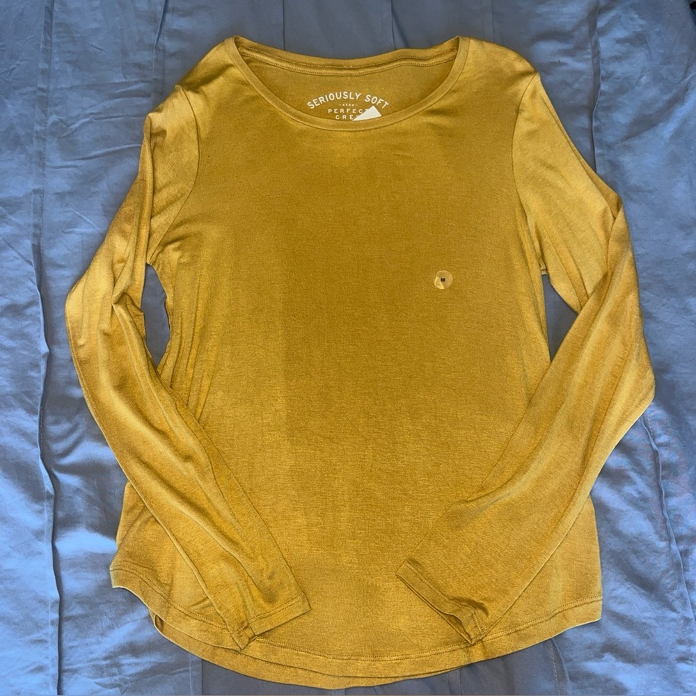 Aeropostale Seriously Soft Mustard Long Sleeve Tee